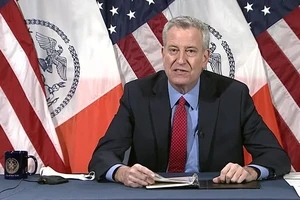 Thị trưởng TP New York Bill de Blasio. Ảnh: CBS