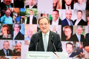 Ông Armin Laschet phát biểu sau khi được bầu làm Chủ tịch Liên minh Dân chủ Cơ đốc giáo (CDU) hôm 16-1. Ảnh: REUTERS