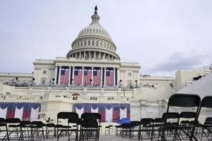 Công tác an ninh tiếp tục được thực hiện tại Điện Capitol để chuẩn bị cho lễ nhậm chức Tổng thống đắc cử Joe Biden ngày 17-1.