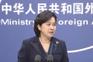 Phát ngôn viên Bộ Ngoại giao Trung Quốc Hoa Xuân Ánh trong cuộc họp báo ngày 20-1. Ảnh: CGTN