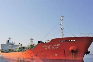 Tàu chở dầu treo cờ Hàn Quốc Hankuk Chemi. Ảnh: MARINETRAFFIC