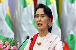 Cố vấn nhà nước Myanmar Aung San Suu Kyi. Ảnh: AP