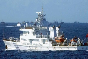 Tàu hải cảnh Trung Quốc. Ảnh: Kyodo.
