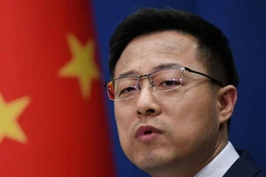 Người phát ngôn Bộ Ngoại giao Trung Quốc Triệu Lập Kiên. Ảnh: Greg Baker/AFP/GETTY IMAGES.