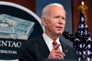 Tổng thống Mỹ Joe Biden phát biểu tại Lầu Năm Góc hôm 10-2. Ảnh: AFP
