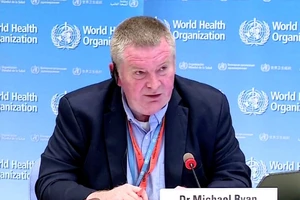 Giám đốc phụ trách các chương trình khẩn cấp của WHO Michael Ryan trong cuộc họp báo ngày 17-2. Ảnh: CGTN