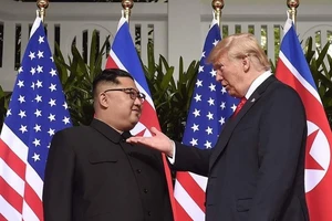 Cựu Tổng thống Donald Trump và Nhà lãnh đạo Triều Tiên Kim Jong-un. Ảnh: Saul Loeb/AFP