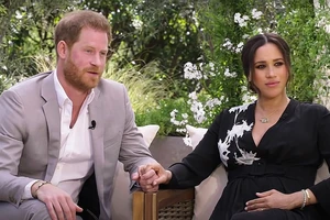 Hoàng tử Harry và Công nương Meghan trong buổi phỏng vấn sẽ được chiếu trên kênh CBS vào ngày 7-3 tới. Ảnh: CBS