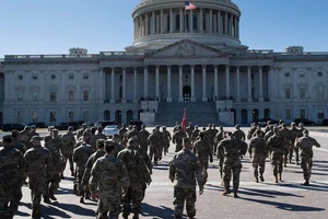Lực lượng an ninh được tăng cường tại Điện Capitol sau vụ bạo loạn ngày 1-6. Ảnh: ABC NEWS