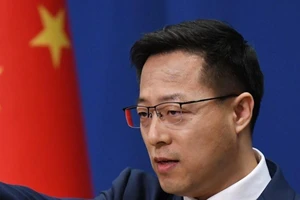 Người phát ngôn Bộ Ngoại giao Trung Quốc Triệu Lập Kiên. Ảnh: Greg Baker/AFP