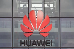 Logo tập đoàn công nghệ Trung Quốc Huawei. Ảnh: AFP