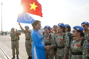 Lễ xuất quân của 64 chiến sĩ lên đường sang Nam Sudan