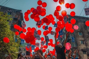 Biểu tình tại TP Yangon. Ảnh: AFP