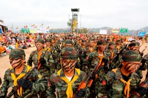 Các binh sĩ thuộc Hội đồng Khôi phục bang Shan (RCSS). Ảnh: REUTERS