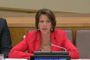 Đặc phái viên của Liên Hợp Quốc về Myanmar, bà Christine Schraner Burgener. Ảnh: UN MULTIMEDIA