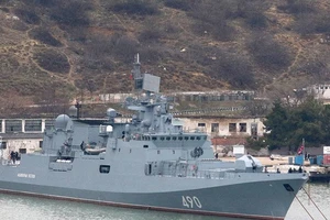 Tàu khu trục Đô đốc Essen thuộc đề án Project 11356R/M (lớp Đô đốc Grigorovich). Ảnh: TASS