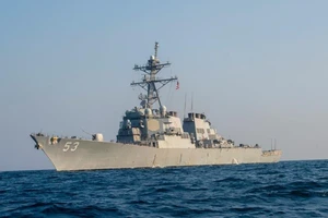 Tàu khu trục USS John Paul Jones của Mỹ. Ảnh: HẢI QUÂN MỸ