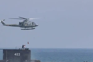 Tàu ngầm KRI Nanggala 402 của Hải quân Indonesia trong một cuộc diễn tập hồi năm 2017. Ảnh: AP