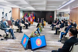 Hội nghị thượng đỉnh ASEAN về khủng hoảng Myanmar tại Jakarta, Indonesia. Ảnh: AP