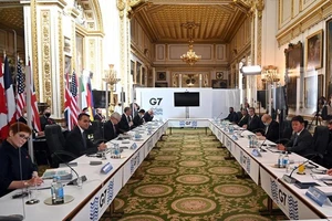 Các quốc gia thành viên của nhóm G7 tại cuộc họp ở London, Anh ngày 5-5. 