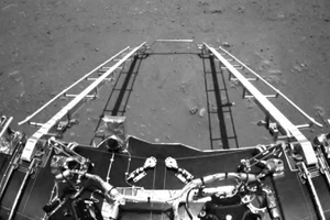 Thiết bị tránh chướng ngại vật trên tàu thăm dò sao Hỏa Chúc Dung của Trung Quốc. Ảnh: AFP