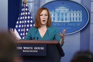 Thư ký Báo chí Nhà Trắng Jen Psaki trong cuộc họp báo ngày 25-5. Ảnh: AP