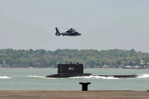 Tàu ngầm KRI Nanggala-402 của hải quân Indonesia bị chìm sau cuộc tập trận hồi tháng 4 ở ở ngoài khơi đảo Bali. Ảnh: AFP