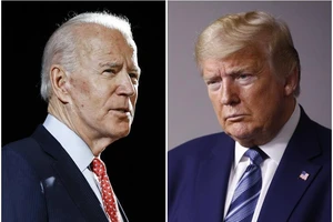 Tổng thống Mỹ Joe Biden (trái) và người tiền nhiệm Donald Trump (phải). Ảnh: AP