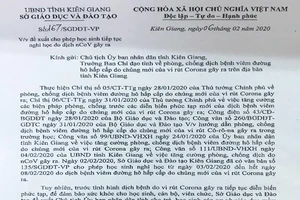 Kiên Giang xin ý kiến cho học sinh tiếp tục nghỉ học đến 15-2