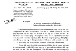 Kiên Giang, Hậu Giang đồng ý cho học sinh tiếp tục nghỉ học