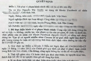Đăng tin công ty có ca nhiễm COVID-19, bị phạt 10 triệu đồng