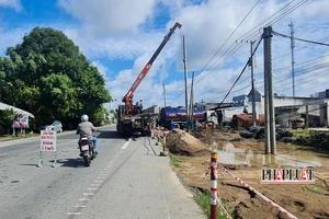 Thiếu cát đắp nền, chính quyền Hậu Giang nhờ An Giang hỗ trợ