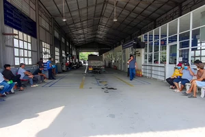 Tình trạng ùn tắc tại các trung tâm đăng kiểm đã được giải quyết