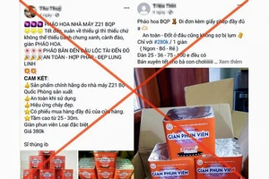 Pháo hoa Bộ Quốc phòng sản xuất rao bán trên mạng có thể bị phạt