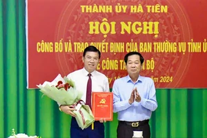 Phó Chủ tịch tỉnh Kiên Giang giữ chức Bí thư TP Hà Tiên