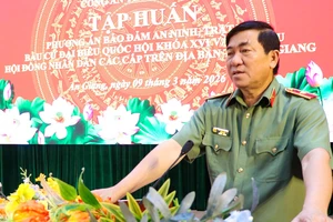 Công an tỉnh An Giang tập huấn phương án bảo vệ an ninh trật tự ngày bầu cử