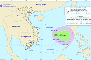 Áp thấp nhiệt đới đang mạnh lên thành bão số 6