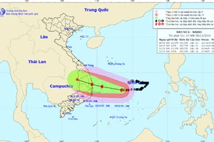 Bão số 6 giật cấp 14 cách bờ biển Quảng Ngãi - Khánh Hòa 450km