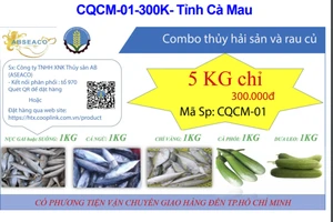 Công bố nhiều địa chỉ cung cấp combo rau, thịt, cá...tại phía Nam