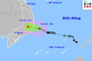 Đêm nay, áp thấp nhiệt đới giật cấp 9 đi vào Khánh Hòa, Bình Thuận
