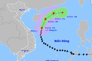 Bão số 9 hướng ra biển, đang suy yếu dần