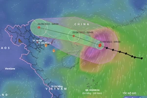 Đêm nay bão số 3 gây mưa lớn ở Bắc bộ