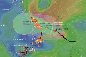 Áp thấp nhiệt đới trên Biển Đông đã mạnh lên, thành bão số 5