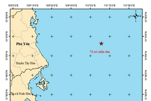 Động đất ở Biển Đông, cách Tuy Hoà (Phú Yên) 82km