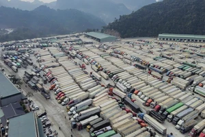 Xe chở hàng Trung Quốc ùn ở cửa khẩu vì chậm quay về nước