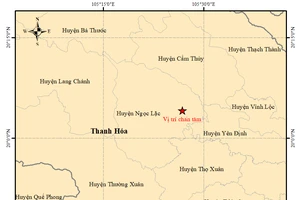 Rủi ro thiên tai trận động đất ở Thanh Hóa ở cấp 0