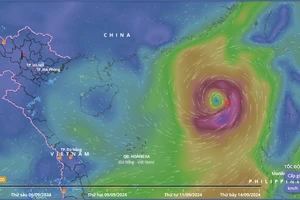 Bão số 3 đã mạnh lên cấp 'cuồng phong'