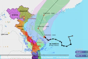 Bão số 1 đang mạnh lên, di chuyển ngược lên phía Bắc