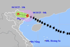 Bão số 11 đi vào Quảng Tây - Trung Quốc, hoàn lưu sau bão có thể gây mưa lớn