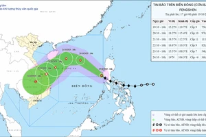 Cơn bão Fengshen đang mạnh lên, hướng di chuyển vào khu vực biển miền Trung